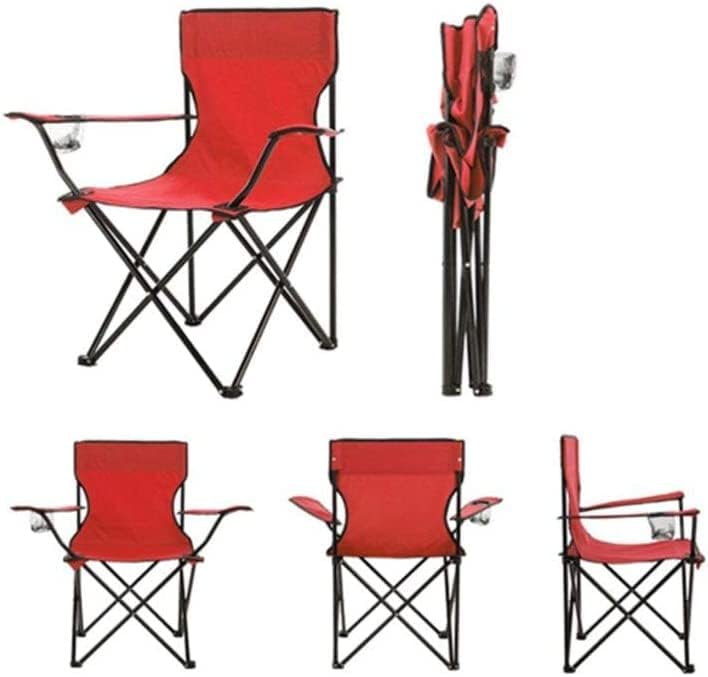 ECVV Beach Camping Folding Chair, Ultralight Backpacking Chair without Cup Holde, Carry Bag Compact & Heavy Duty Outdoor, Camping, BBQ, Beach, Travel, Picnic, Festival