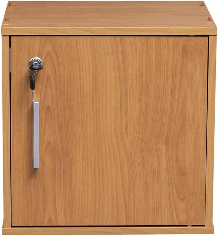 WT-EASY CARE Locker Office Storage | Home and School Storage Organizer | Storage Cabinet for Kids | Wood Cabinet with Key | Mahogany Wood Furniture