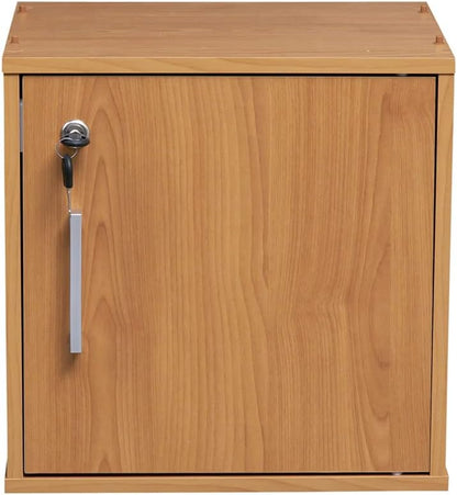 WT-EASY CARE Locker Office Storage | Home and School Storage Organizer | Storage Cabinet for Kids | Wood Cabinet with Key | Mahogany Wood Furniture