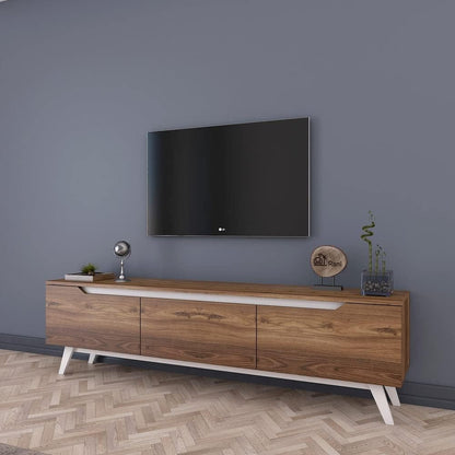 Home Canvas Tv Unit Modern Free Standing Tv Stand 180 cm - Oak