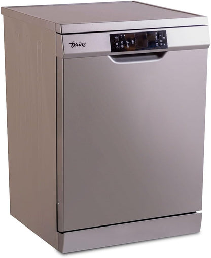 Terim 60 Cm Freestanding Dishwasher With 12 Place Settings, Quick Clean & Active Drying Function, Delay Timer & Half Load Option, Silver, Terdw1205Vs, 1 Year Warranty