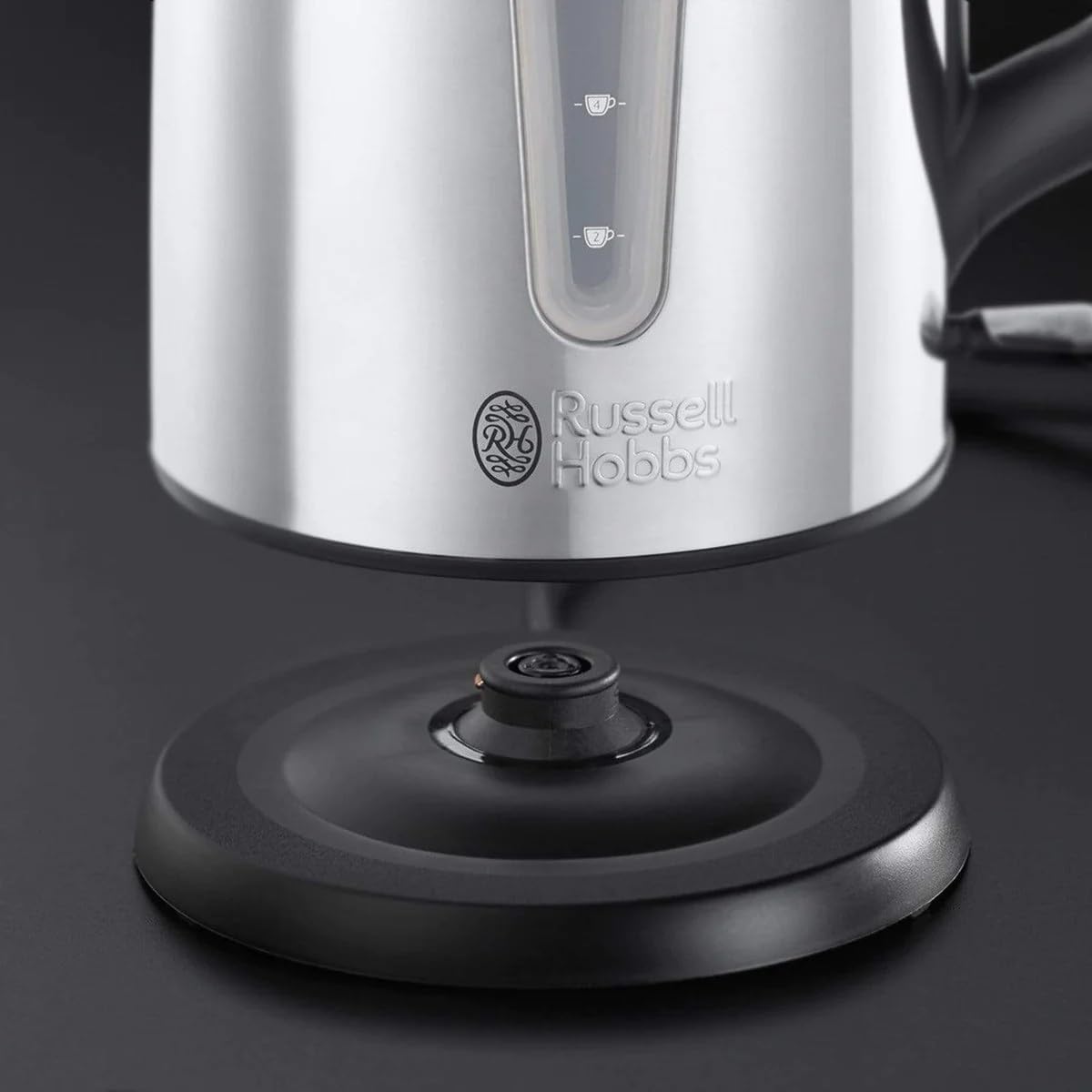 Russell Hobbs Coniston Electric Kettle, 1.7L Capacity 3000W Sleek Stainless Steel Design with Rapid Boil, Removable Filter, Perfect for Warm Beverages for Home & Office use – 23760 (Silver)