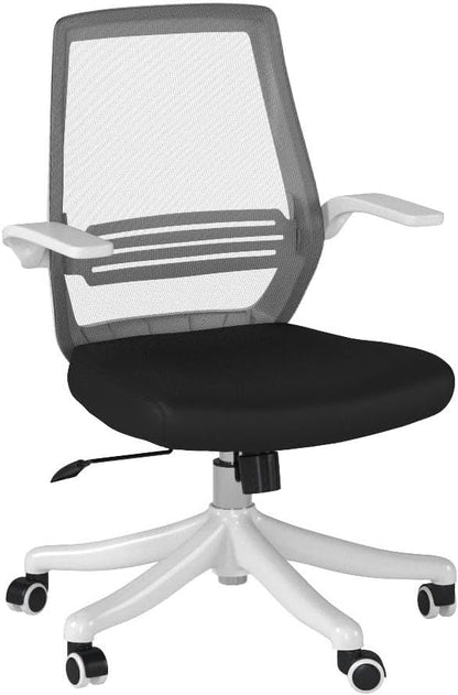 SIHOO Ergonomic Office Chair, Swivel Desk Chair Height Adjustable Mesh Back Computer Chair with Lumbar Support, 90° Flip-up Armrest (Grey)