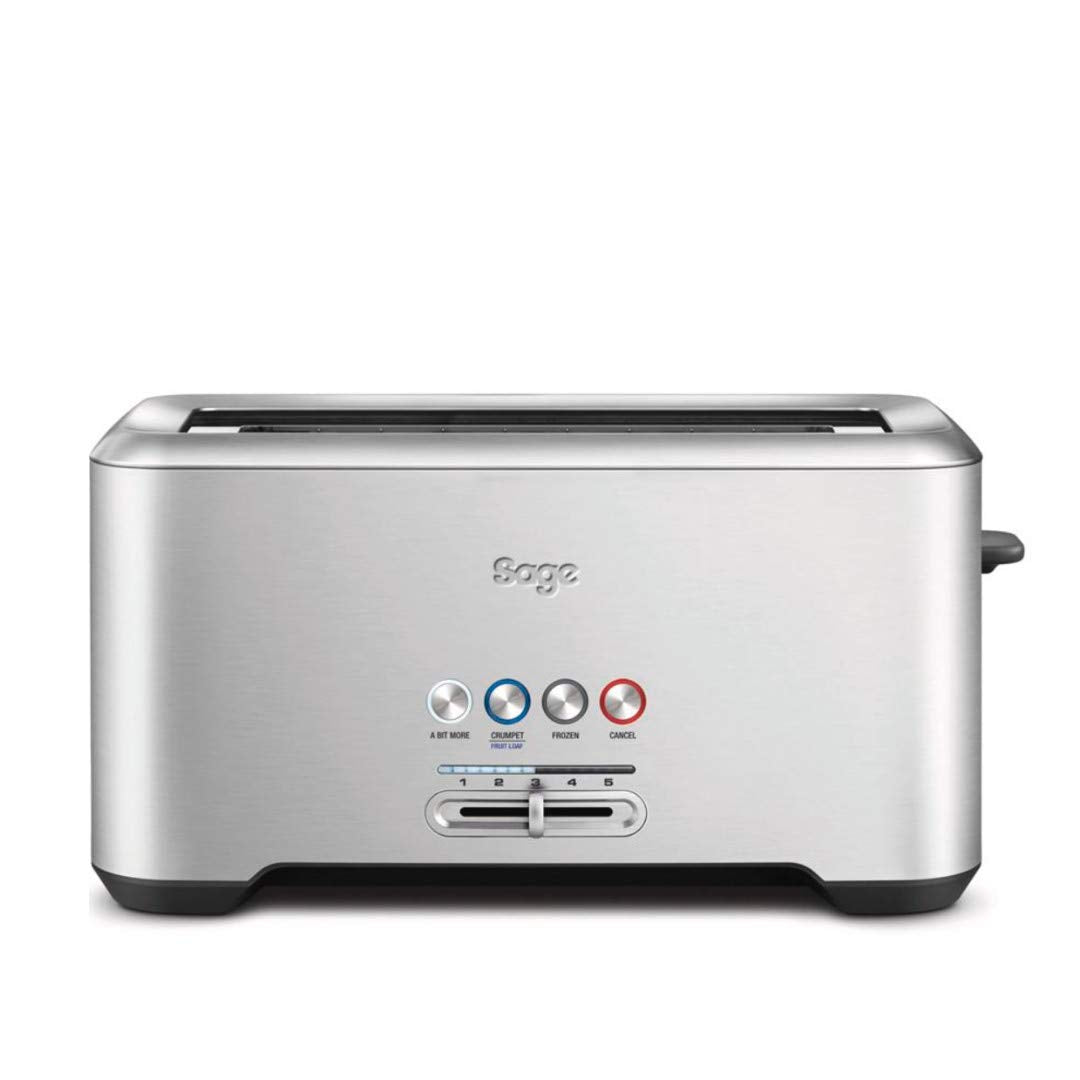 Breville Sage Bta730Uk The Bit More 4 Slice Long Slot Toaster - Silver"Min 1 year manufacturer warranty"