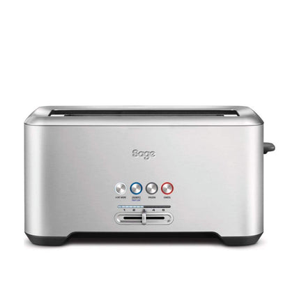 Breville Sage Bta730Uk The Bit More 4 Slice Long Slot Toaster - Silver"Min 1 year manufacturer warranty"