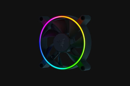 Razer Kunai Chroma Hydraulic RGB LED PWM Performance Fan (140mm)- Hydraulic aRGB PC Fans (Quiet, Powerful, Connect up to 8 Fans, PWN Fan Controller Support, Chroma aRGB) 1 Fan, Black