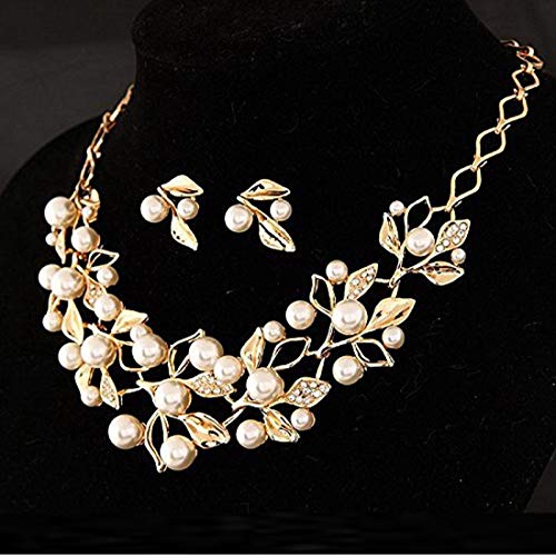 Youbella Stylish Necklace Set Jewellery Set For Women (Golden) (Ybnk_5647)