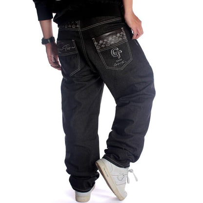 LUOBANIU Men's Vintage Hip Hop Style Baggy Jeans Denim Loose Fit Dance Skateboard Pants