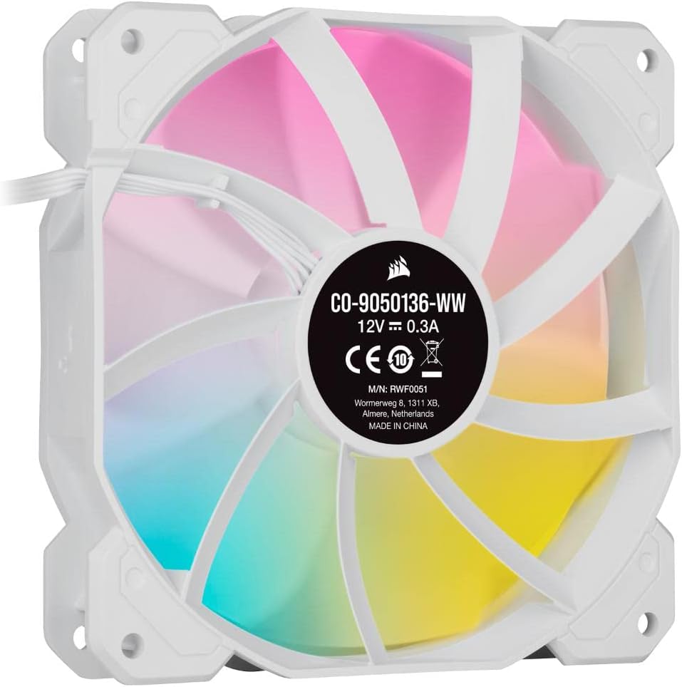 Corsair Cooling Fan SP Series SP120 RGB ELITE 120mm RGB LED Fan with AirGuide, Triple Pack