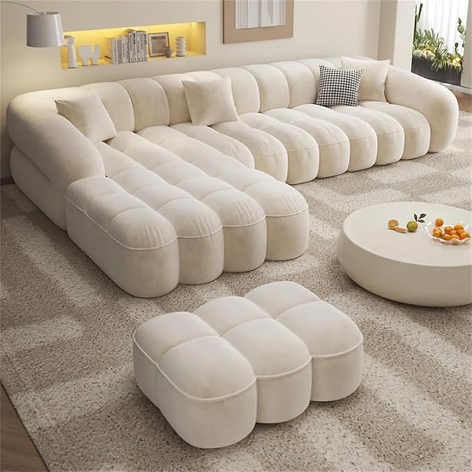 Poppins HOME Fabric Overstuffed Multifunctional Sofa Set – Multiple Options Available (Lefft, L Shape with Chair)