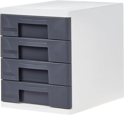 Cosmoplast 4 Tiers File Cabinet A4 Drawers, Dark Grey