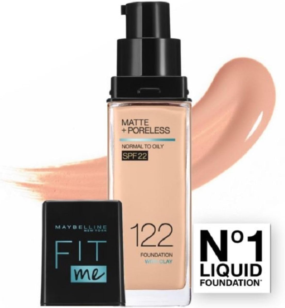 Maybelline New York Fit Me Matte+Poreless Liquid Foundation, 340 Cappuccino, 30 ml