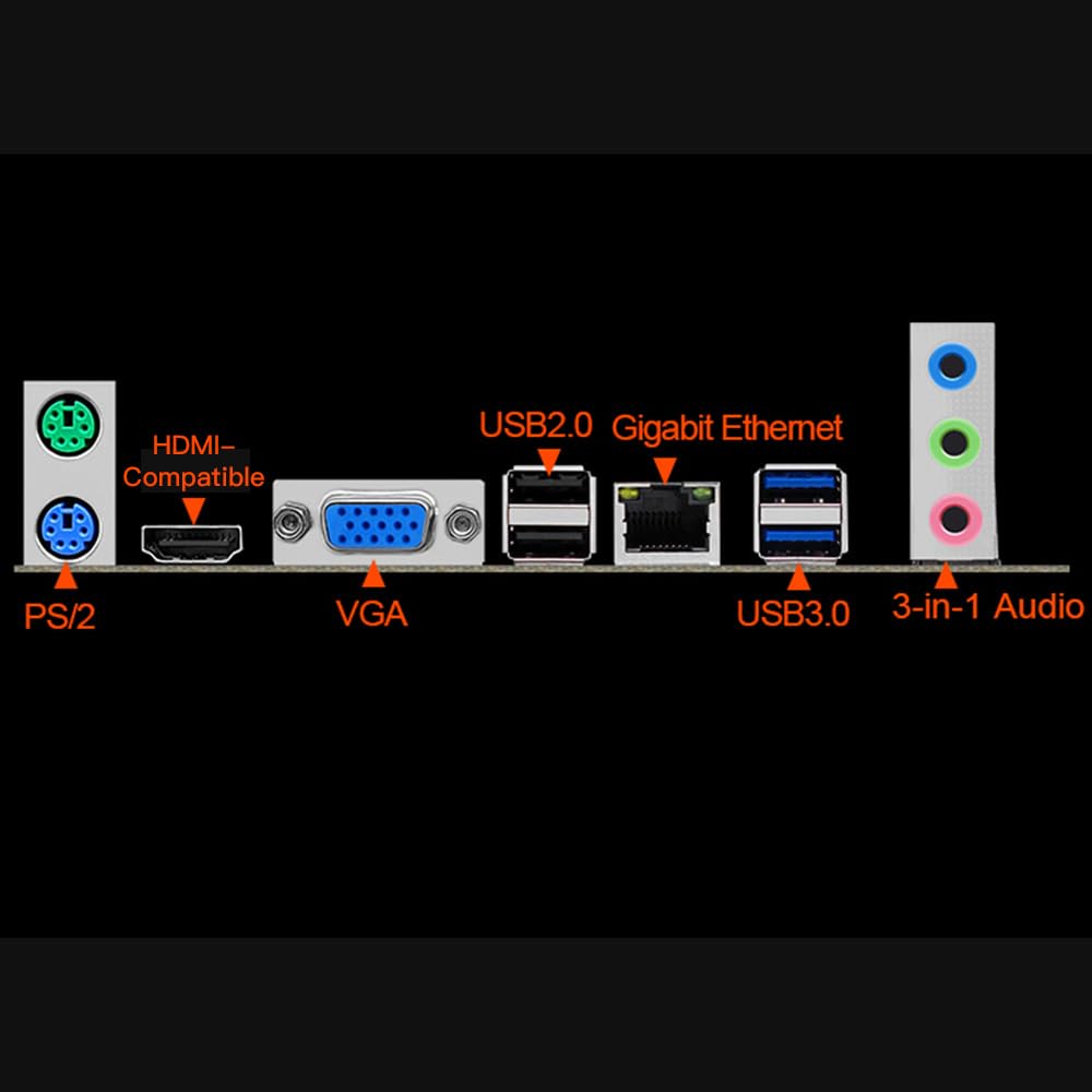 A 1151 Intel Socket A1151 CPU Processors Desktop Motherboard 2*DDR4 Up to 32GB 1*PCIE3.0 x16 Slot Home Office Gaming Motherboard 3*SATA3.0 1000mbps Fast Ethernet 2*M.2 NVME 1* M.2 NGFF