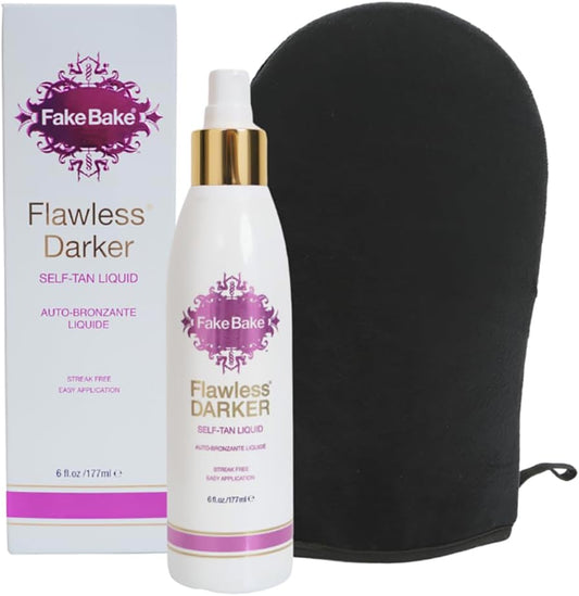 Fake Bake Flawless Darker Self-Tan Liquid for Unisex - 6 oz Body Spray