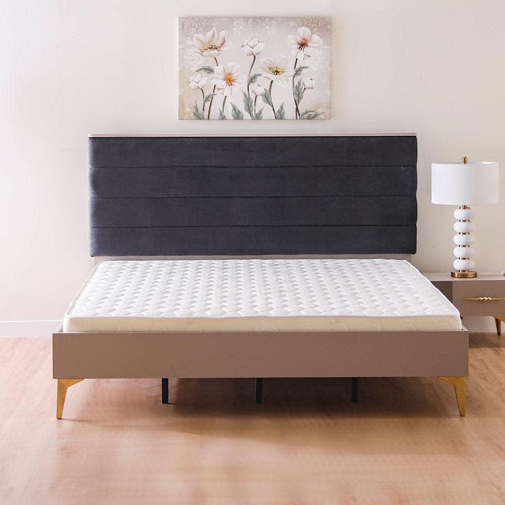 Danube Home Best Bonnell Spring Firm Super King Mattress | Firm Feel | Super King Size Mattress | Spine Balance For Pressure Relief Thickness 35 CM 200X200X22CM White