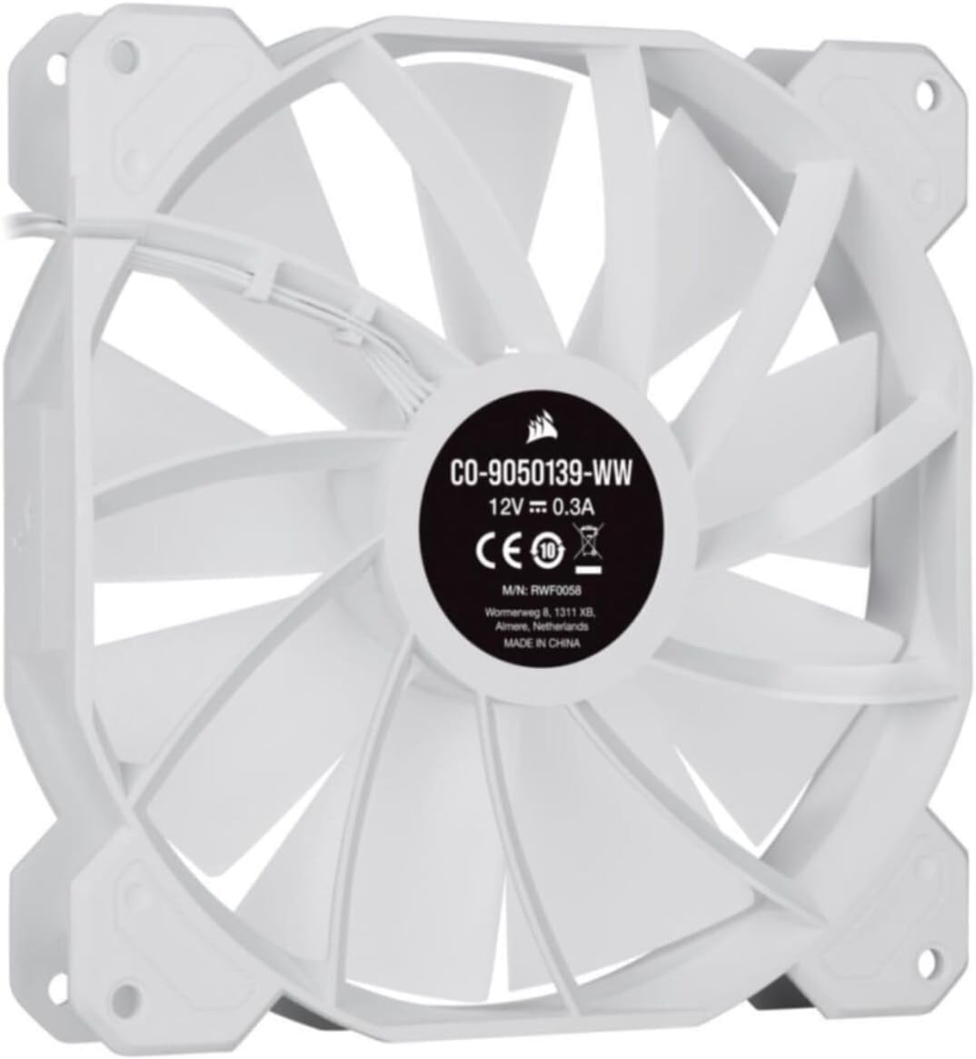 Corsair SP Series, SP120 RGB ELITE, 120mm RGB LED Fan with AirGuide, Single Pack, BLACK