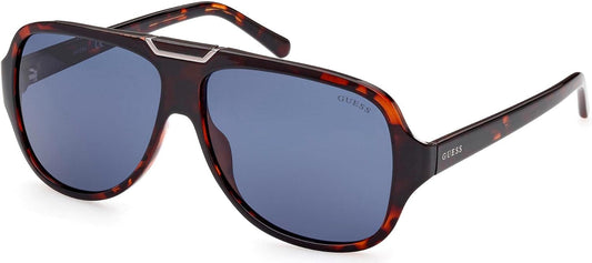 GUESS Mens GU0005552V60 UV PROTECTIVE SUNGLASSES , Dark Havana, 60 mm