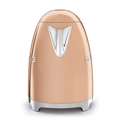 Smeg Klf03RgUK, 50'S Retro Style Kettle, 1.7 L Capacity With Water Level Indicator, 360 Swivel Base, Anti-Slip Feet, Soft Opening Lid, Stainless Steel, Rose Gold,1 Year Warranty