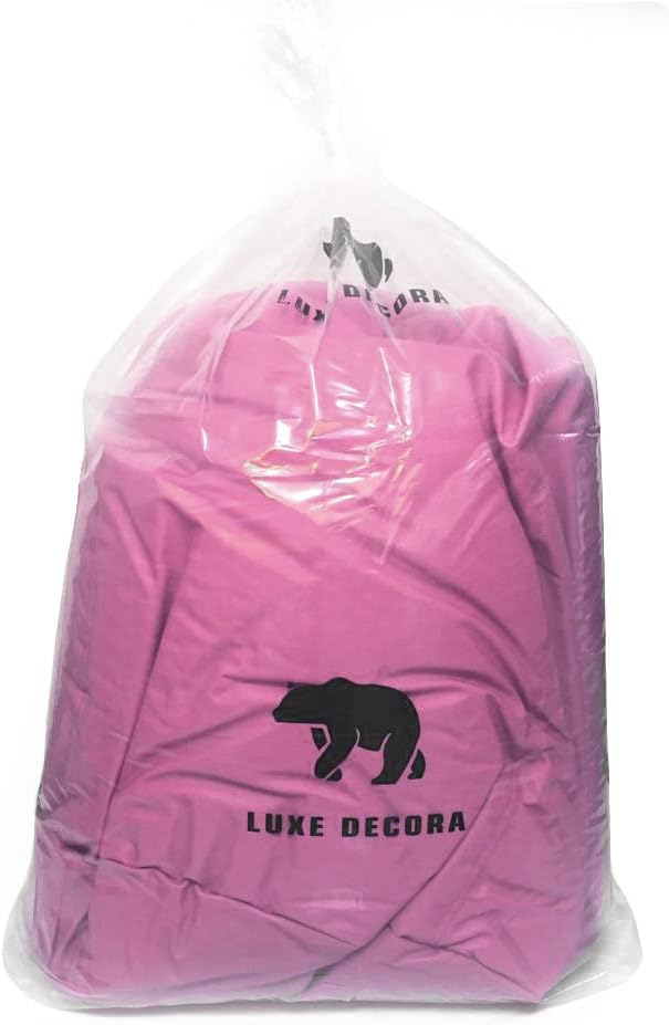 Luxe Decora PVC Bean Bag with Filling (X-Large, Beige)