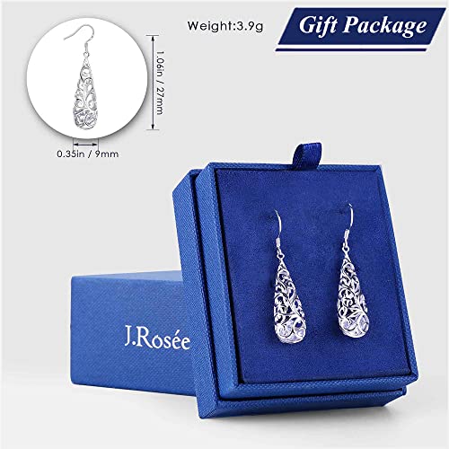 Swarovski Elements Crystal 18K Gold Plated 925 Sterling Silver Studs Earrings for Women Ladies Girls Gift Package J.Rosée Fashion Jewelry…