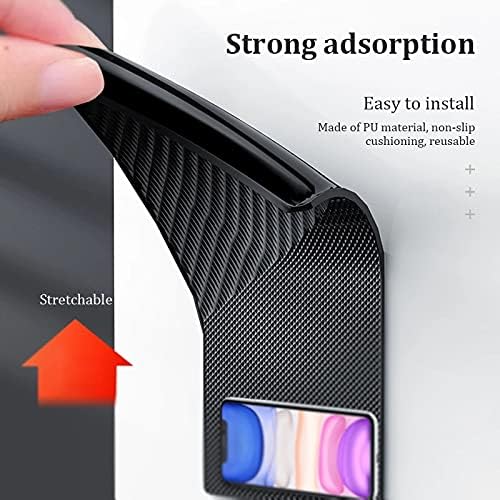 Anti-Slip Car Dash Sticky Pad Heat Resistant Non-Slip Mat Dashboard Silicone Cell Phone Holder Magic Mat Adhesive Storage Pads Can Be Placed Mobile Phone Glasses Car Accessories (27x15cm)