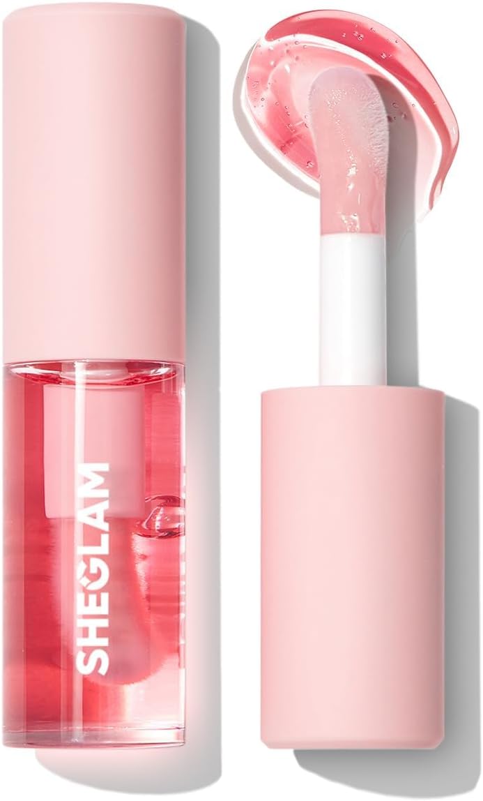 SHEGLAM Makeup - Jelly Wow Hydrating Lip Oil - Long-wearing moisturizing, non-sticky Plumping Lip Gloss with Sponge Tip Applicator (Berry Involved), 30.0 grams, 1.0 count, 1,