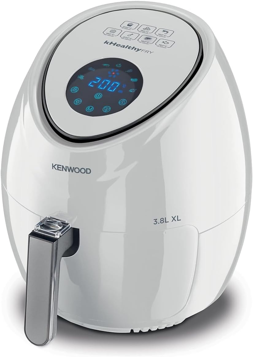 KENWOOD Digital Air Fryer XL 3.8L 1.7KG 1500W with Rapid Hot Air Circulation for Frying, Grilling, Broiling, Roasting, Baking and Toasting HFP30.000BK Black