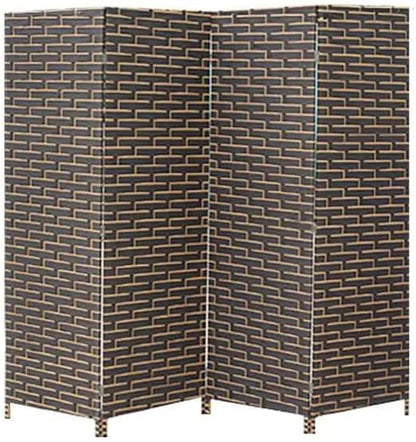 Vital 4-Panel Room Dividers and Folding Privacy Screens Partition Walls for Bedroom Rattan Screen Divider Portable Freestanding Privacy Wall (A2)