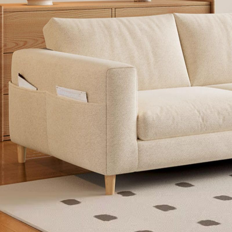 Poppins HOME Contemporary Living Room Sofa Set, Beige Upholstery, (3seater+2+1)