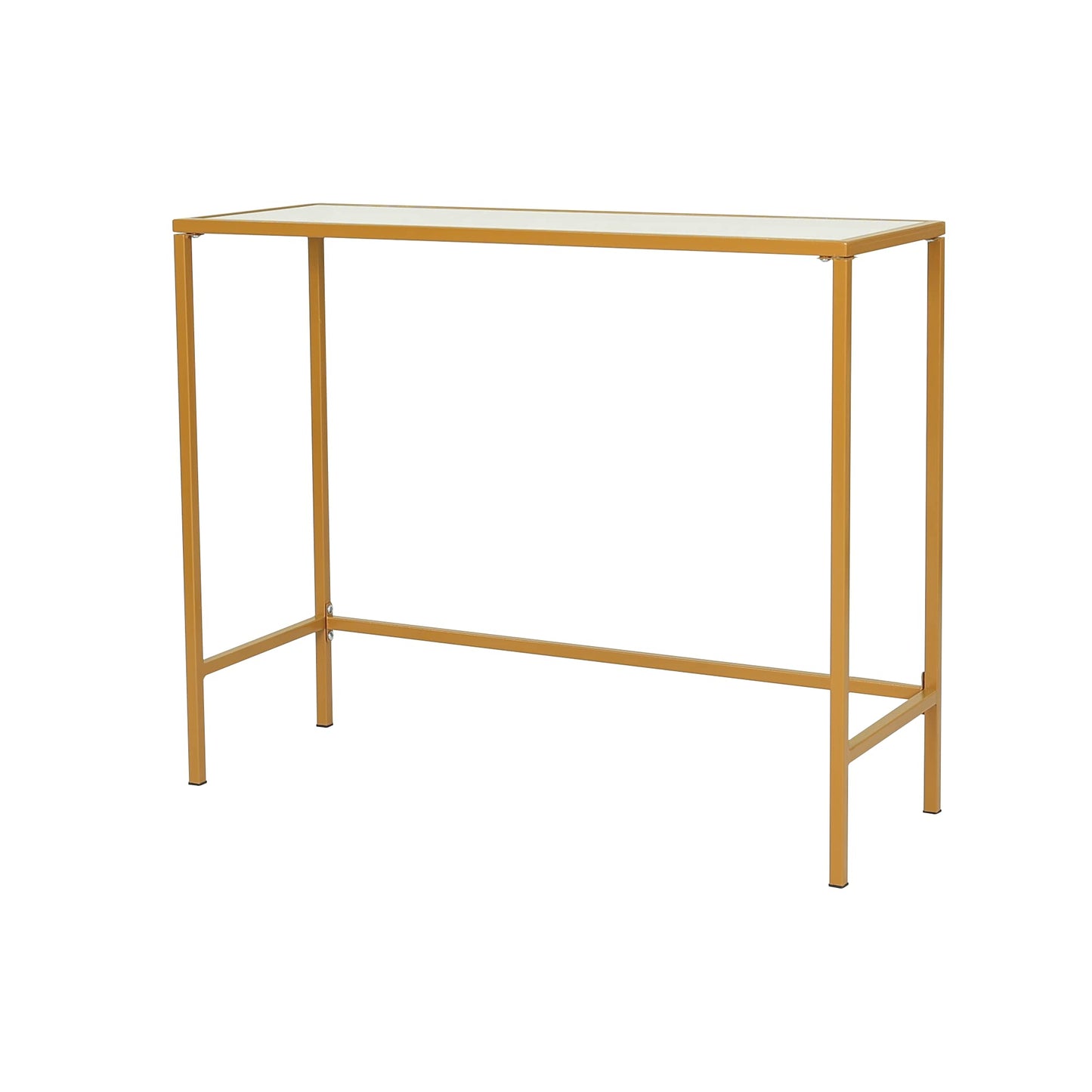 RIGID Modern Console Table, Thin Sofa Table, Slim Narrow Accent Entryway Table with Storage Shelf, Industrial Steel Frame, Sturdy Coffee Snack Table, Side Table, End Table for Living Room, Hallway