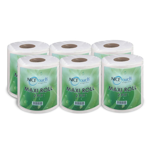 Nice Touch Kitchen Roll Tissue Paper Towel 650g Maxi Roll Contains 6 Packs of 775 Diamond Embossed Sheets Higher Absorbency & Ultra Soft Tissue 4650 sheets