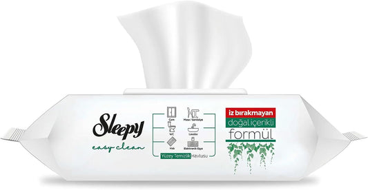 Sleepy Easy Clean Antibacterial Multi Surface Cleaning Towel Personal Hygiene White Soap Scented Wet Wipes (30)