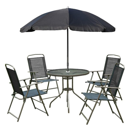 Vital Garden Dining Set 5 Piece (4 Chair and 1 Table) Outdoor Furniture Patio Dining Table and Chair Balcony Dinner Table Dinner Chair Poly Rattan Anthracite & Grey (‎VI-DNS-03)