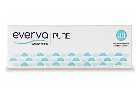 Everva Pure - Daily Disposable Pack Clear Contact Lenses - Prescreibed contact lens - one day contact lenses Pack of 30