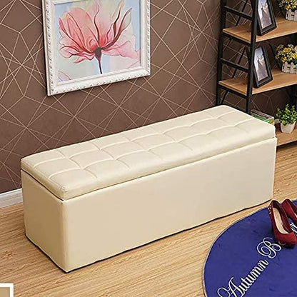 Nubeats Foot Stool Rest Ottoman Storage Boxes Rectangle Stools Chair Living Room Bedroom Vintage Seat Stool Pouffe Chair (Black-70 * 30 * 35cm, Rectangle)