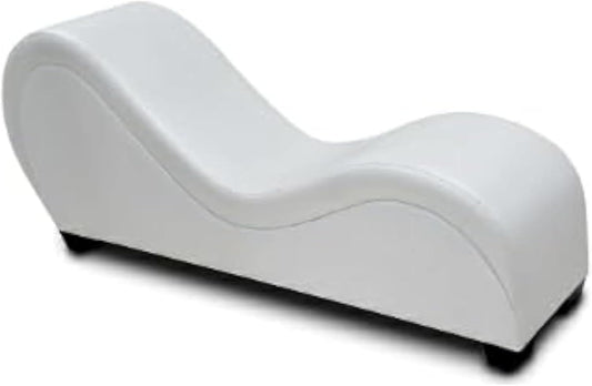 Comfynest PVC Leather S Shape Sofa - Modern, Lavishing Loveseat for Ultimate Comfort (White)