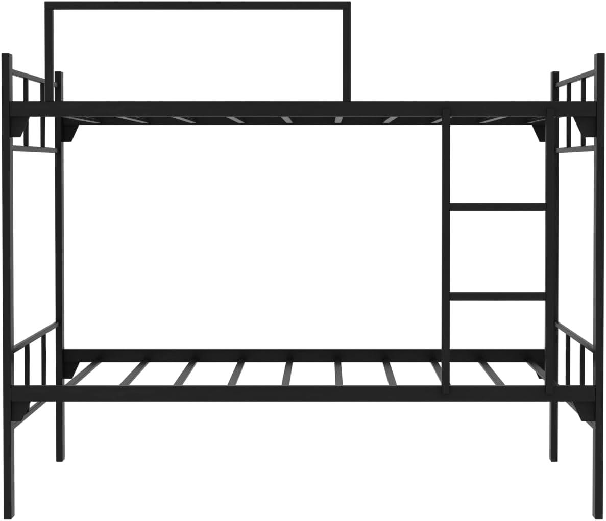 RIGID Steel Bunk bed Steel Frame Heavy Duty Metal Platform (Bunk Bed, Black)