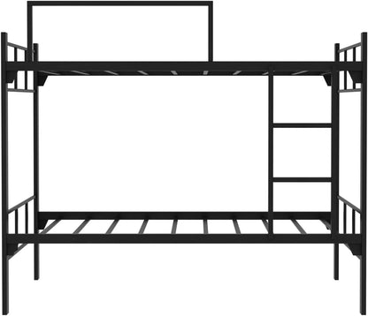 RIGID Steel Bunk bed Steel Frame Heavy Duty Metal Platform (Bunk Bed, Black)