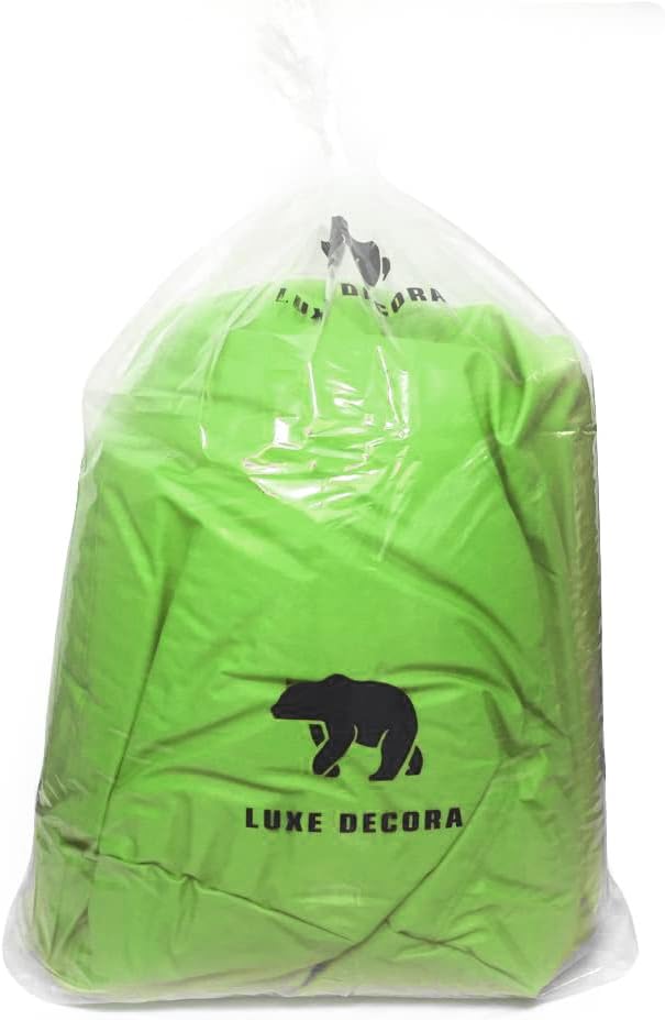 Luxe Decora PVC Bean Bag with Filling (X-Large, Beige)