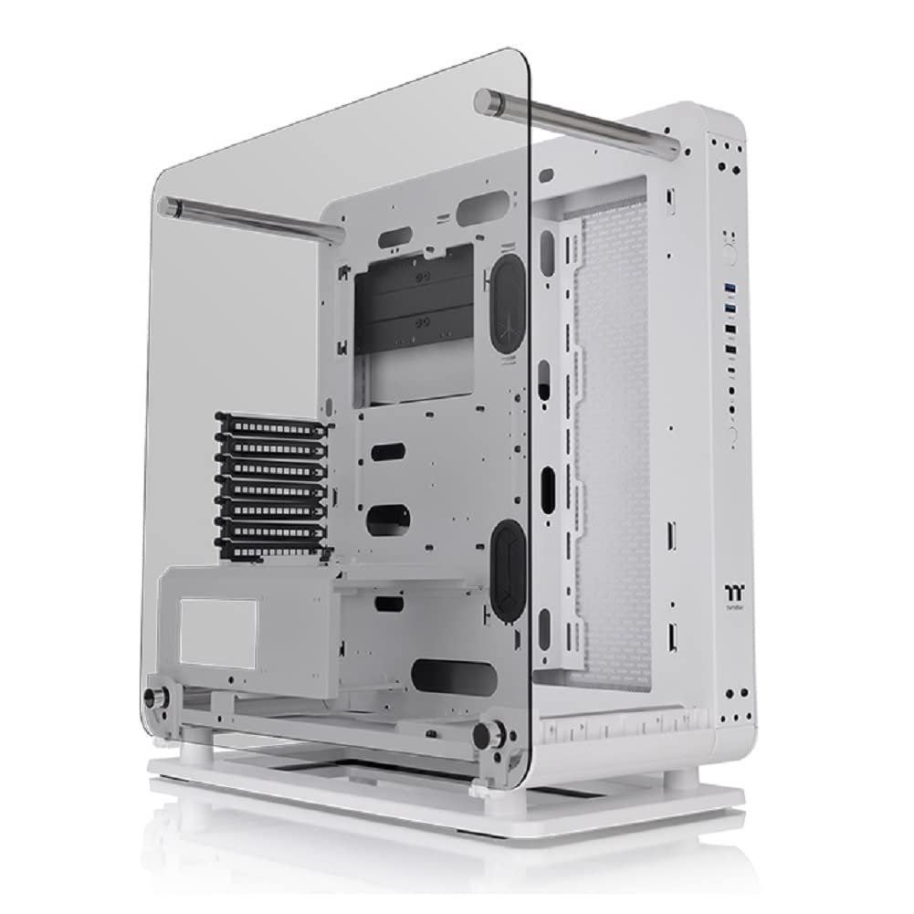 Thermaltake Core P6 TG Dual-Form Transformable/2-Way Layout ATX Mid Tower Computer Case - White, CA-1V2-00M6WN-00