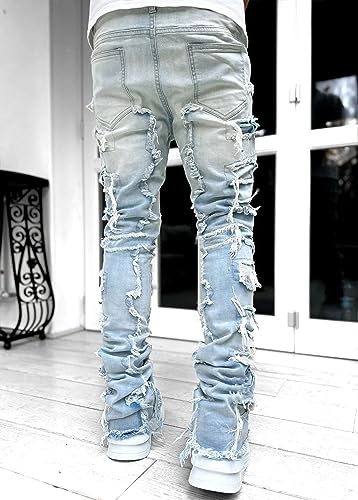 FantasyGears Y2k Jeans Men Grunge Hip Hop Baggy Pants Straight Leg Graphic Denim Joggers Loose Goth Trousers Streetwear