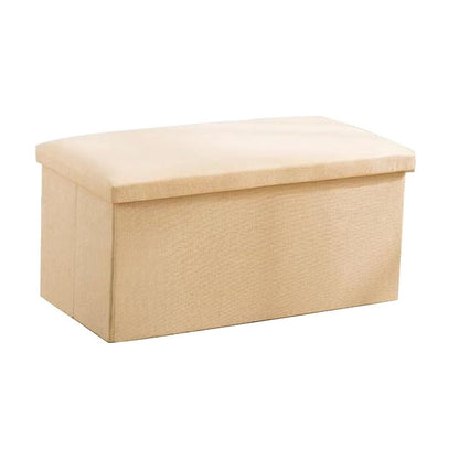 Packingoutlet Thickened Linen Storage Ottoman Bench, 76x38x38cm