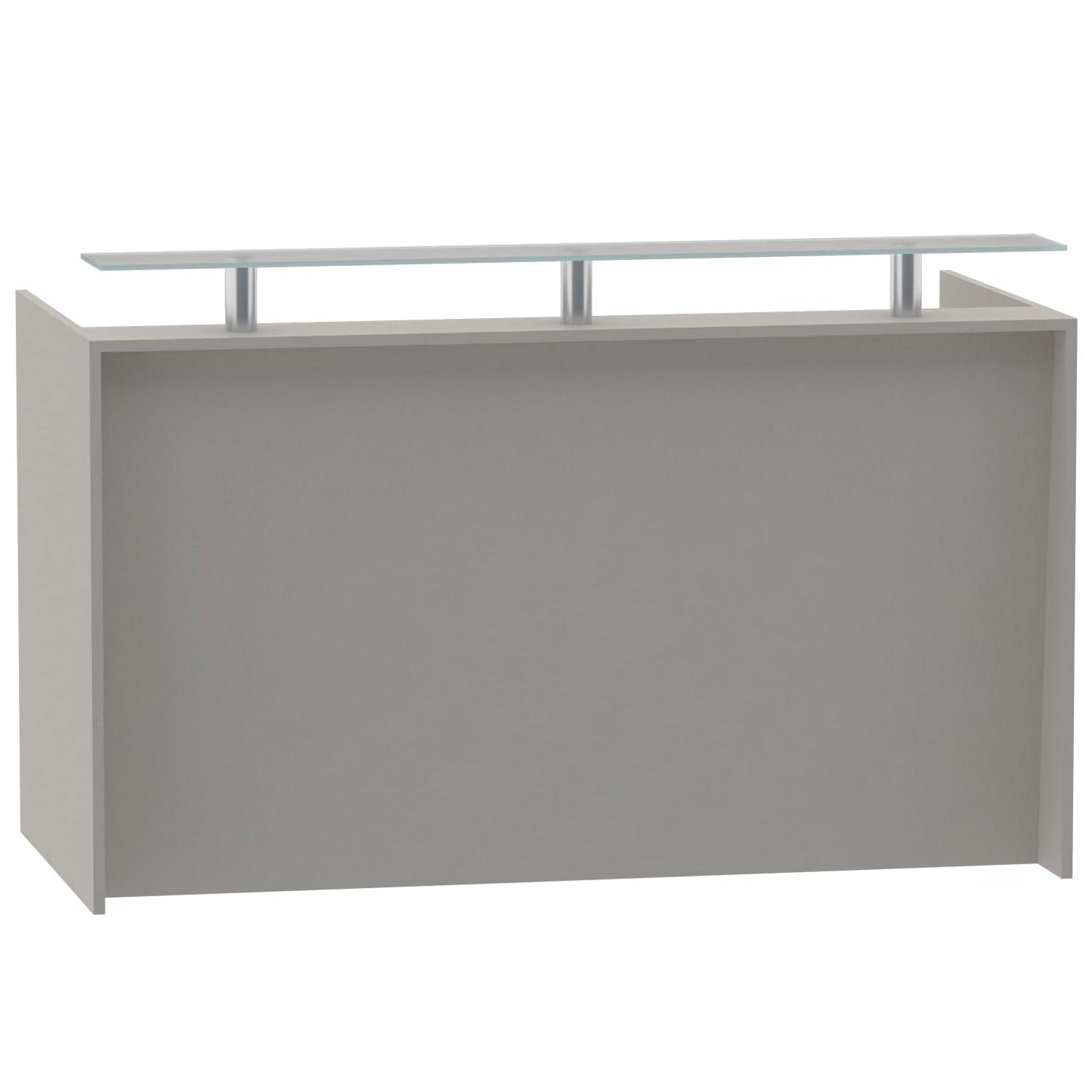 Mahmayi REC-2 Designer Reception Desk For Office Space, Front Office Desk (White-Coco Bolo)