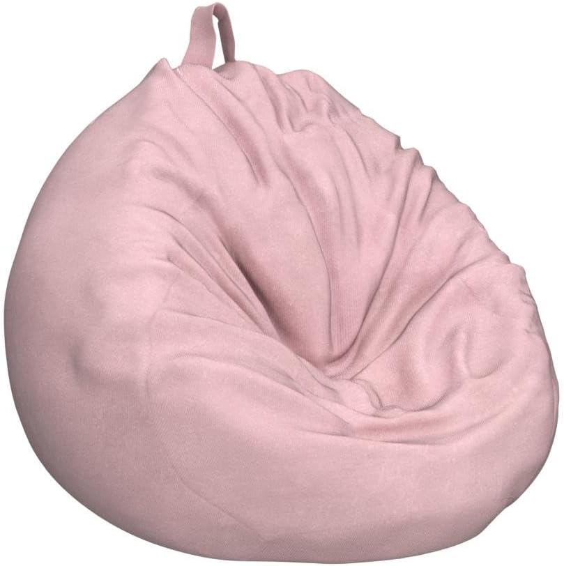 KOWAKA NO Filler Bean Bag Cover, Bean Bag Chair Sofa Cover for Home, Not Filler Bean Bag Covers Bean Bags for Adults & Kids,for Indoor Home Living Room (Pink(corduroy), M(80x90cm))