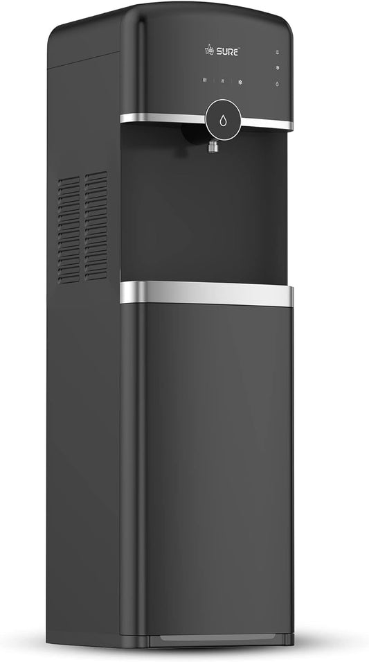 Sure Water Dispenser Bottom Loading,Hot Cold&Normal Temperature,Floor Standing,Best For Home Kitchen&Office,Touch Control/Automatic,Single Tap/Faucet,Black Colour,Sbl70 Min 1year manufacturer warranty