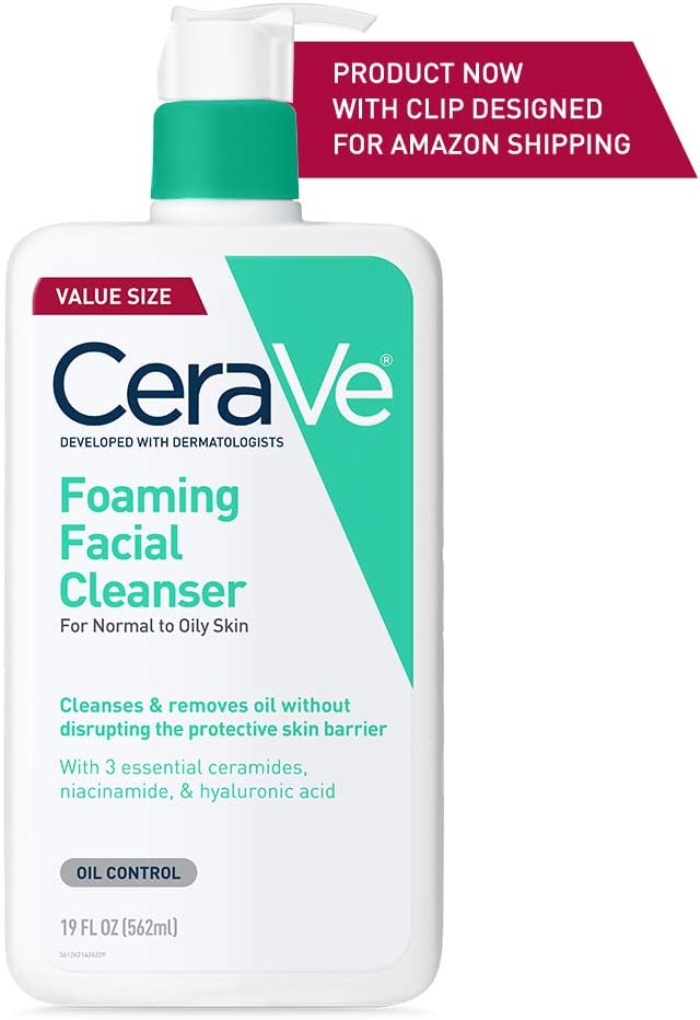 CeraVe Foaming Facial Cleanser, Normal to Oily Skin 12 fl. oz