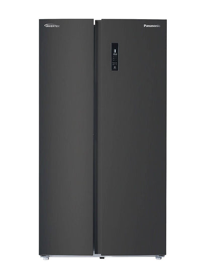 Panasonic 734 Liters Side By Side Refrigerator, Inverter, Surround Cooling, Matte Black - NR-BS734MS, 10 Year Compressor Warranty