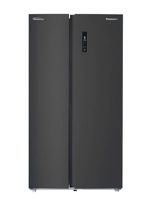 Panasonic 734 Liters Side By Side Refrigerator, Inverter, Surround Cooling, Matte Black - NR-BS734MS, 10 Year Compressor Warranty