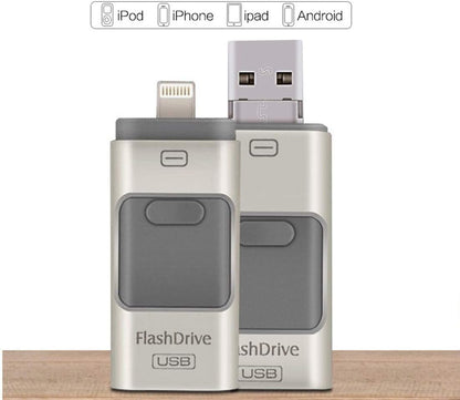 ELTERAZONE Flash Drive Compatible with iPhone 256GB, USB Memory Stick Photo Stick External Storage Thumb Drive for iPhone iPad Android Computer