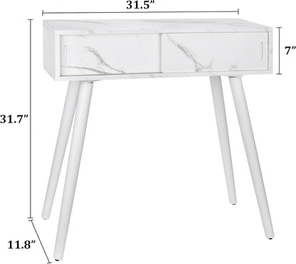 Console Table, 31" Console Tables for Entryway Small Entryway Table, Vanity Desk Rattan Dresser Side Table Entry Table Narrow Console Table Modern Hallway Table Boho Sofa Table